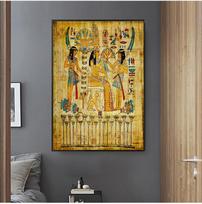 medžio masyvo rėmas Retro Egipto kraštovaizdžio sienos paveikslėlis gyvenamajam kambariui Religinė tapyba Drobė Menas Plakatas ir spaudiniai Namų dekoravimas 15*20cm(with frame)