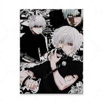 medžio masyvo rėmas Ken Kaneki Tokyo Ghoul Anime veikėjų siuvimas drobės tapyba Sienų menas Plakatas Paveikslėlių spausdinimas Svetainės apdaila 15*20cm(with frame)