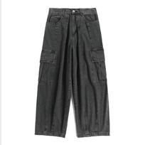 Spring And Autumn Work Jeans Men's Straight Tube Loose Pants M juoda
