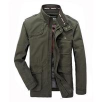 Vyriški vėjo striukės, daugiakišenės medvilninės striukės Slim Fit vyriškos gatvės aprangos Parka paltai M-7XL 6XL armijos žalia spalva