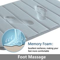 Memory Foam Vonios kilimėlis Tualeto kilimėlis Itin minkštas neslystantis vonios kilimėlis Itin sugeriantys vonios kilimėliai, skirti vonios grindims vonios kilimėlis pėdų kilimėliui A 40x60CM pilka