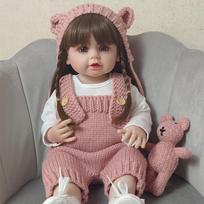55 cm Reborn Dolls Viso kūno silikoninė vinilo lėlė Gražuolė ilgaplaukė mergina gyva gimusi princesė Bebe lėlės Reborn lėlės žaislai