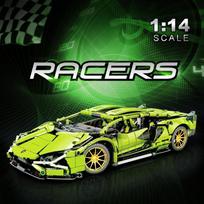 Statybiniai blokai Hypercar Robot Racing Model Surinkite transporto priemonių plytas žaislas berniukams Dovanos
