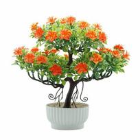1vnt dirbtinių gėlių medžio vazoninis bonsai namų biuro sodo darbalaukio dekoras rožinė raudona spalva