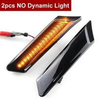 2 vnt. Canbus Dinaminis Gintarinis LED Šoninis Gabaritas Posūkio Signalo Lemputė Porsche 911 Carrera Targa Turbo GT2 GT3 997 Cayman Boxster 987 2pcs No Dynamic