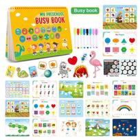 30 temų „Užimtos knygos“, „Montessori“ ikimokyklinio ugdymo veikla, piešimas užimtos knygos darbo knygelės segtuvų žaislas, mokomoji autizmo mokymosi sekimo spalvinimo knyga 28x20x2cm