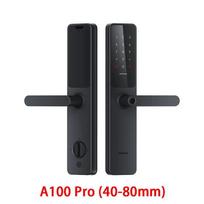 „Xiaomi Aqara Smart Door Lock A100 Pro Zigbee Bluetooth 5.0“ su „Homekey“ atrakinimo piršto atspaudu atrakinimas Dirbkite su „Apple Homekit Aqara Home“ juoda