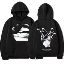 2023 Playboi Carti Hoody Visas Raudonasis Megztinis Vintage Hip Hop Mada Per dideli Hoody Harajuku Gatvės apranga Gotikiniai drabužiai Unisex 2XL black