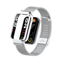 Metalinis dirželis skirtas Xiaomi Mi Band 8 pro Apyrankės apyrankė Xiomi Mi band 8pro laikrodžio apyrankei Metalo nerūdijančio plieno dėklo apsauga sidabras