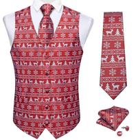 Vyriškas šilkinis Viktorijos laikų stiliaus liemenės „Paisley“ stiliaus kaklaraiščio sąsagų rinkinys vestuvėms 2XL