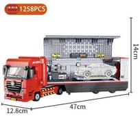1258vnt MOC City Aukštųjų technologijų sportinių automobilių transporteris Sunkvežimis Statybiniai blokai Priežiūra Transporto priemonės Modelis Plytos Vaikų Žaislai Gimtadienio dovanos