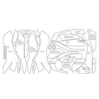 Pilnas dažų R1300GS 2024 lagaminų dažų apsauginės plėvelės TPU apsaugos rinkinys, skirtas BMW R1300GS R 1300 GS 1300 2023-2024 skaidri
