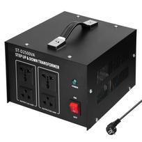 „Step Up&Down“ transformatorius kompaktiško dydžio įtampos keitiklis 2500VA nešiojamieji namų elektros prietaisai US-plug juoda