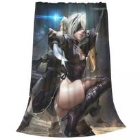 Sex Girl NieR Automata Velvet Throw Antklodės 2B 9S Žaidimų Antklodės patalynei Kelionės Minkštas pliušinis plonas antklodė 75x100cm 30x40inch