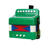 Mini 7 klavišų 2 bosų akordeonas ABS medžiagos muzikos instrumentas pradedantiesiems Kalėdinė dovana žalia