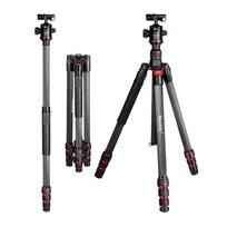 Manbily MC-284 68,1 colio sulankstomas trikojis kameros stovas su rutuline galva, anglies pluošto, 15 kg / 33 lbs apkrova juoda