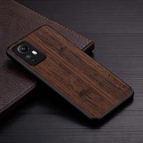 Dėklas Xiaomi Redmi Note 12S funda bambuko medžio raštas Odinis dangtelis Prabangus redmi note 12s dėklui Xiaomi Redmi Note 12S ruda