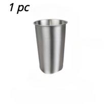 500ML Nerūdijančio plieno gėrimo puodelis, sukraunamas metalinis puodelis vaikams, suaugusiems, kelionėms, kasdieniam naudojimui 500ml-1pc sidabras