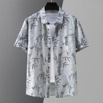 Didelio dydžio 4XL-11XL vyriški marškiniai trumpomis rankovėmis Vasaros mados laisvalaikio dideli marškiniai, vyriški 4XL pilka