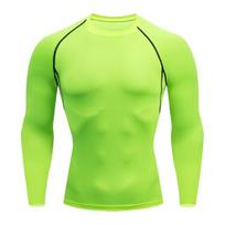 Vyriškas sportinis marškinėlis O formos iškirpte ilgomis rankovėmis Slim Fit Sportiniai viršutiniai drabužiai Greitai džiūstantis Sportinis megztinis T-shirt L juoda
