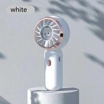Mini nešiojamas ventiliatorius Mielas rankinis ventiliatorius Lengvas mažas ventiliatorius su 3 greičiais USB įkraunamas rankinis ventiliatorius balta