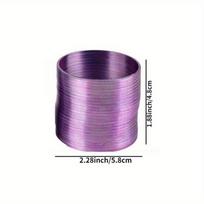 MINI Rainbow Metal Magic Slinkys Spring Originals Walking Steel Coil Classic suspaudimo spyruoklė 5.8cm*4.8cm violetinė
