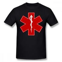 Logotipas Greitosios medicinos technikas Greitosios pagalbos marškinėliai Unisex Didelių dydžių Unisex Medvilniniai marškinėliai Gatvės drabužiai L
