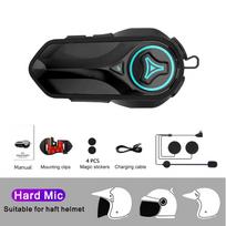 X6 motociklo šalmo laisvų rankų įranga Moto Intercom Bluetooth 5.0 belaidžio vidinio telefono garsiakalbis laisvų rankų įrangos šalmas Walkie Talkie 2 vairuotojams 1000M
