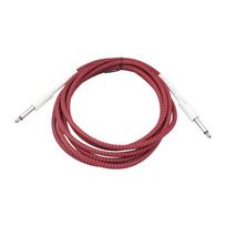 Gitaros kabelis Elektrinio instrumento kabelio boso laidas 6,35 mm tiesiai į tiesiai elektrinei gitarai 3m raudona