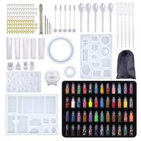 Crystal Epoxy Mold Set Bracelet Pendant Jewelry Tool Combination with Hand Twist Bit 12 Colors juoda