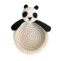 Antis Panda Nėrimo Padėkliukas Atsparus Karščiui Neslystantis Virtuvės Stalviršio Stalo Apsauga Rankų Darbo Puodelio Kavos Arbatos Puodelio Laikiklis Dekoracija balta