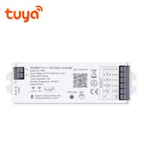 DC12V-24V 5 in 1 LED RGB valdiklis Tuya WiFi Smart Voice Control RGBCCT RGBW CCT Vienos spalvos LED juostelinis apšvietimas Alexa Google Home gray