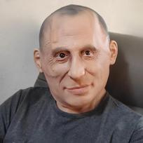 Realistiška vyriška kaukė Cosplay Putin vyriška latekso kaukė viso veido kaukės Helovino vakarėliui Karnavalinio kostiumo suknelė Prezidento Putino rekvizitas balta