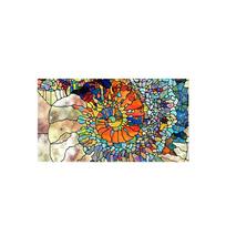45X100 cm tradicinė mozaikinė PVC langų plėvelė abstrakčios mozaikos rašto privatumo beicuota plėvelė
