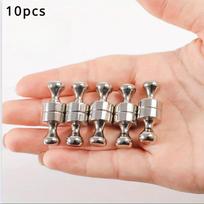 10vnt Stipraus siurbimo magnetiniai kaiščiai, magnetų laikikliai, magnetinės mokymo priemonės biurams, klasėms 10pcs sidabras