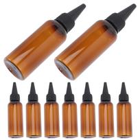 10 vnt. 50 ml plastikiniai aplikatoriai buteliukai plaukams, spaudžiami buteliukai, tušti aliejaus buteliukai, buteliukas plaukų dažams, plastikinis dozatorius, pildomi buteliukai