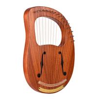 WH-16 16-stygų medinė lyra arfa metalinės stygos masyvi mediena styginių instrumentas su nešiojimo krepšiu derinimas F Shape Sound Hole