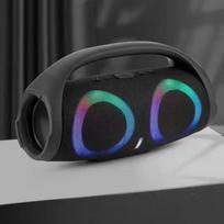 Didelės galios Bluetooth garsiakalbis nešiojamas RGB spalvinga šviesa vandeniui atsparus belaidis žemų dažnių garsiakalbis 360 stereo erdvinis TWS FM boombox