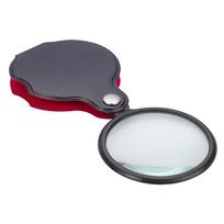 10X mažo didinamojo stiklo mini kišeninis didintuvas Sulankstomi didinamieji akiniai su besisukančiu apsauginiu dėklu senjorams, skaitantiems 10X&50mm juoda