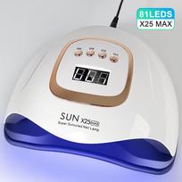 SUN X25MAX 81 LED UV lempa nagams džiovinti Greitas kietinimas Visų gelinių nagų lakų Profesionalus galingas UV šviesos džiovintuvas Manikiūro salonas us sidabras