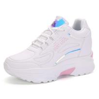 Madingi „All-Match“ sportbačiai Didelio dydžio moteriški batai Lengvi, kvėpuojantys storapadžiai balti „Daddy Shoesgirl Must-Haves Super All-Matchstyle W“ 33 rožinė