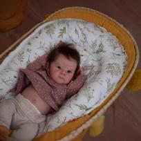 18 colių Reborn Baby Doll Naujagimio žaislas Bettie, gyvas ir švelnus, švelniai prisilietęs, švelnus kūdikio piešimas 3D odą su matomomis venomis lėlėmis 18inch