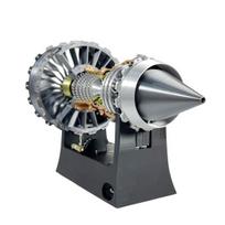 TR900 turboreaktyvinio variklio modelis Realistiškas imituotas orlaivio variklio komplektas Kolekcionuojamas turboreaktyvinis variklio modelis, skirtas mechanikos mokslų mokymosi aviacijai juoda