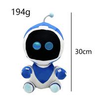Astro Bot Plush animacinių filmų ir anime susijęs vaizdas linksmas pliušinis žaislas mėlynas robotas Helovino dovana Kalėdų dovana 30cm