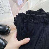 Autumn Vintage High Waist Corduroy Pants Women Korean Fashion Retro Wide Leg Trousers All Match Streetwear Solid Casual Clothes S juoda