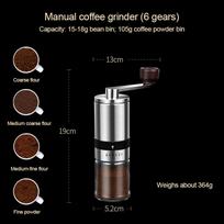 High Quality Manual Coffee Grinder Ceramic Grinding Core 6/8 Adjustable Settings Portable Coffee Grinders Coffee machine