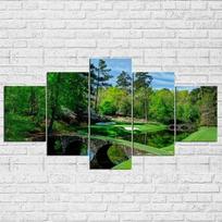 Augusta Masters golfo aikštynas drobės Sienos meno spaudinys Plakatas Namų dekoras HD spaudiniai 5 vnt Kambario dekoras Be rėmo 20x35cm*2  20x45cm*2  20x55cm*1 No Frame black