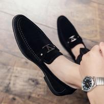 Madingi Klasikiniai Suede Mokasinai Vyrams Floko Batai Verslo Kvėpuojantys Įslystami Laisvalaikio Vairavimo Batai Vakariniai Vyriški Batai Vestuviniai Batai 43 mėlyna