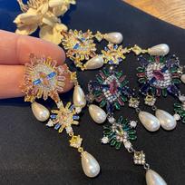 Vandens lašas Pearl Kutas Auskarai Teismo suknelė Retro derantys auskarai moteriškos spalvos cirkonis