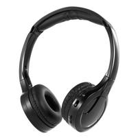 IR infraraudonųjų spindulių belaidės ausinės Stereo sulankstomos automobilinės ausinės Ausinės Dviejų kanalų laidinės ausinės automobiliniam DVD grotuvui juoda